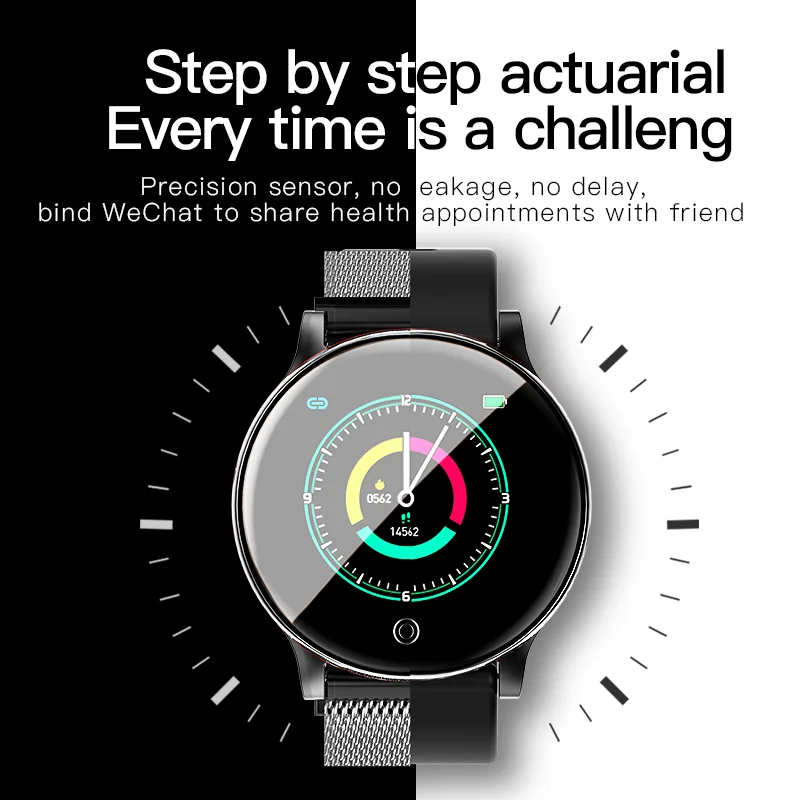 

Smart Fitness Tracker,Smart Watch with Blood Pressure Heart Rate Sleep Pedometer Blood Oxygen Monitor for Andriod and iOS Phone