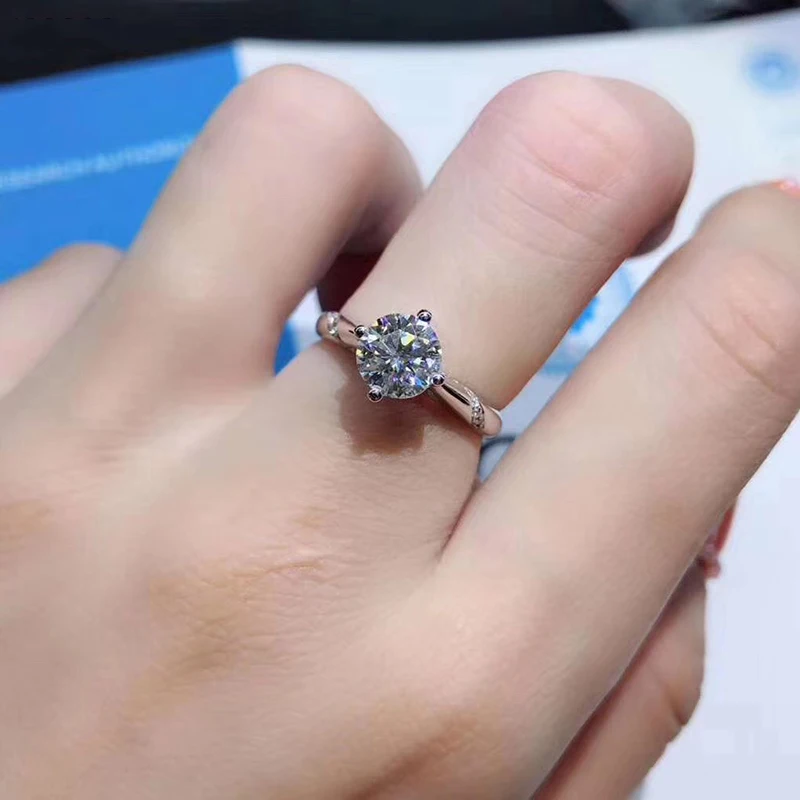 Кольцо из белого золота 18K диагональ 1 карат 2 карата 3 | Украшения и аксессуары