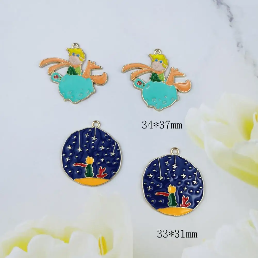 10 шт./упак. из мультфильма Мой Маленький принц и Fox Эмаль Подвески Металлические