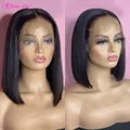 Brazilian Wig Straight Short Bob Lace Front Wigs 13x4 Lace Front Human Hair Wigs Pre-plucked With Baby Hair Jazz Star Non-Remy
