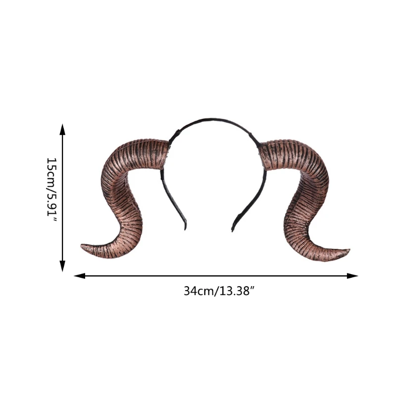 Женский головной убор из овечьего рога реквизит для танвечерние повязка на