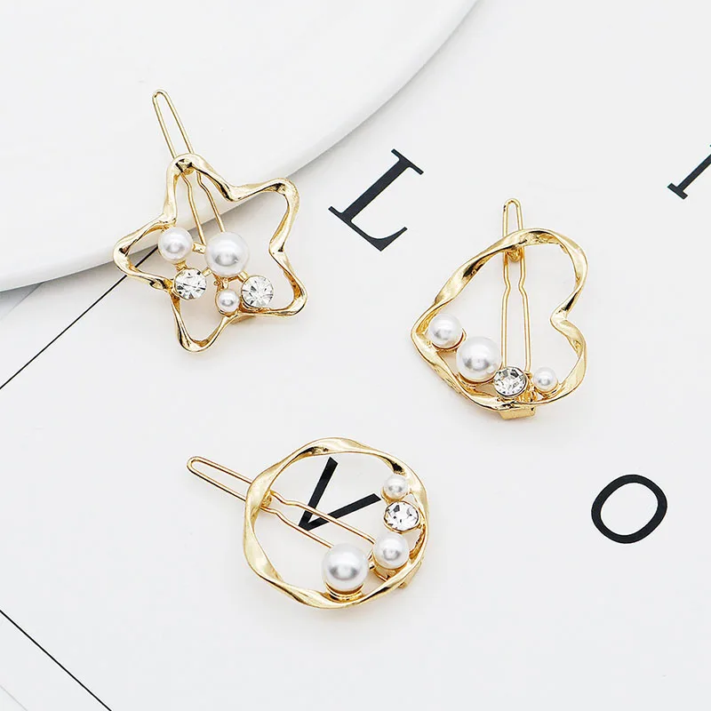 Женские жемчужные заколки для волос золотого цвета|Украшения волос| |