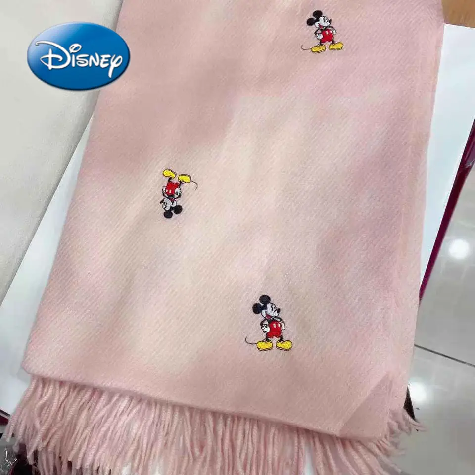 

Disney Cartoon Printed Woman Cashmere Scarf Winter Style Plus Cashmere Warm Scarf High Quality Silk Square Scarf Fashion Shawl