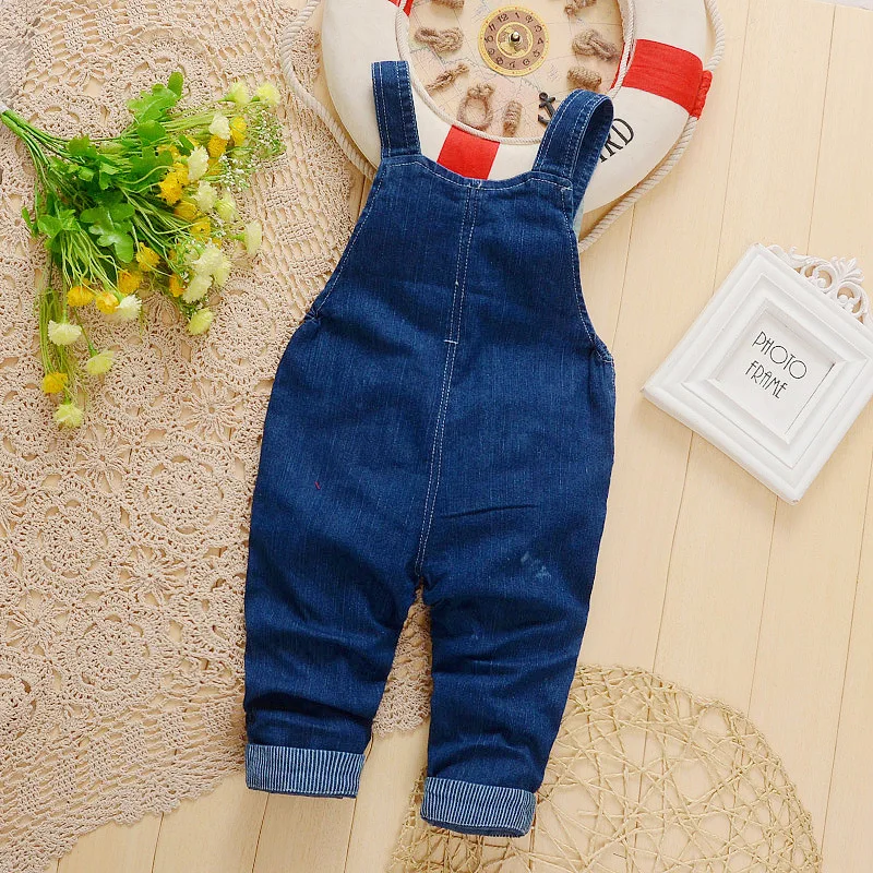 IENENS/для малышей Для детей девочек г. Длинные джинсовые комбинезоны для маленьких