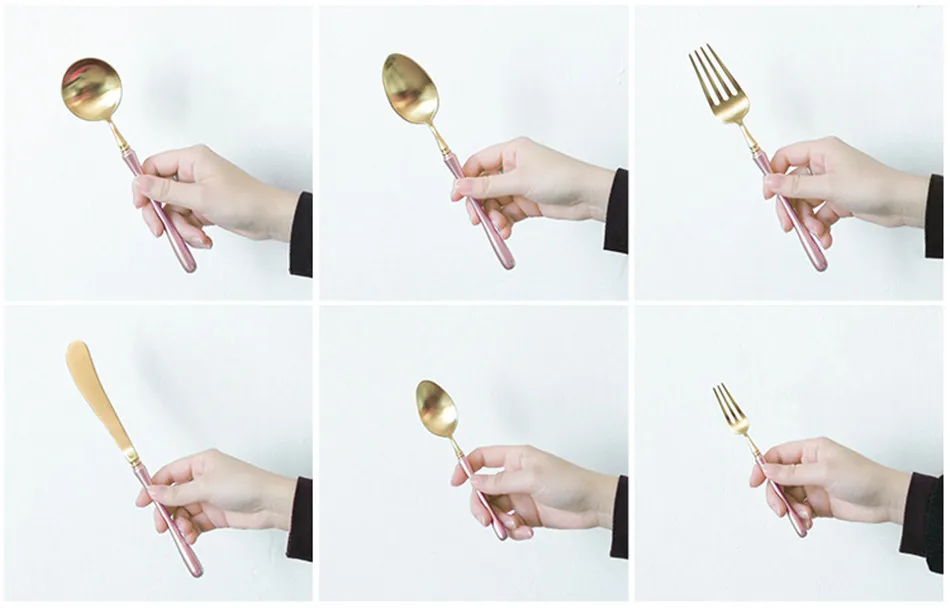 Retro Dinnerware Set Romantic Rose Gold Set Stainless Steel Plating Knife Fork Tableware Cutlery Western Food Set Home Decor
