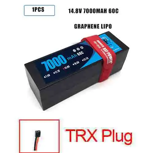 1PCS7000HARDTRX DXF Lipo 4S аккумулятор жесткий чехол 14,8 V 7000mAh 60C 120C AKKU для 1:8 1:10 RC автомобиль E Багги Truggy Грузовик Лодка вертолет Квадрокоптер - Цвет: 1PCS7000HARDTRX