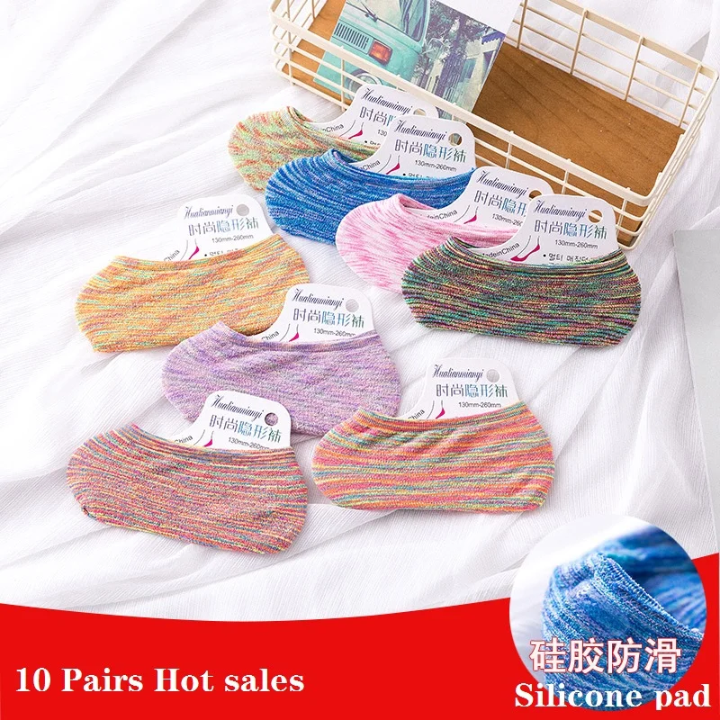 Женские короткие носки 10 цветов винтажные Повседневные до щиколотки в