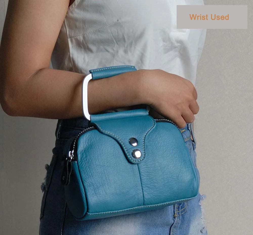 Сумка из настоящей кожи сумка через плечо мини металлическая ручка девушка сумки