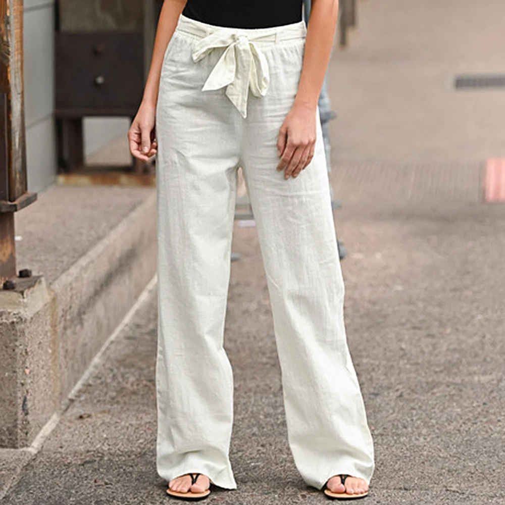 

traight linen and cotton trousers for summer and spring 2021