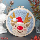 Фестивальная серия DIY Вышивка Материал посылка ручной работы Набор для вышивания милые вышитые принадлежности Дырокол игольчатый набор