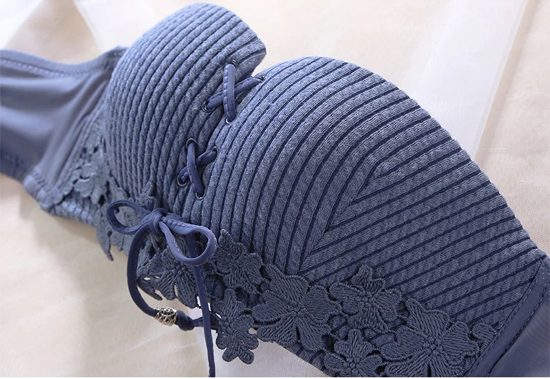 Drawstring Strapless Push Up Bras For Small Breasts Women Invisible Backless Sexy Bra Lace Underwear Wireless Lingerie Japanese