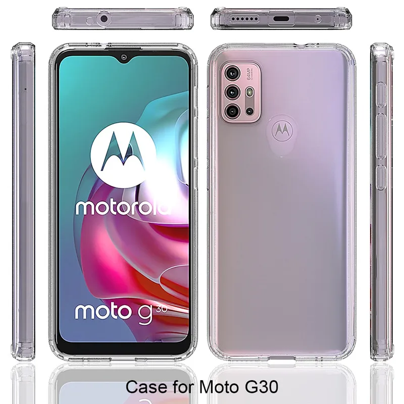 

Air Cushion Case For Motorola G10 G20 G30 G60 Clear TPU Bumper Shockproof Hard Back Cover Case for MotoG10 MotoG20 MotoG30