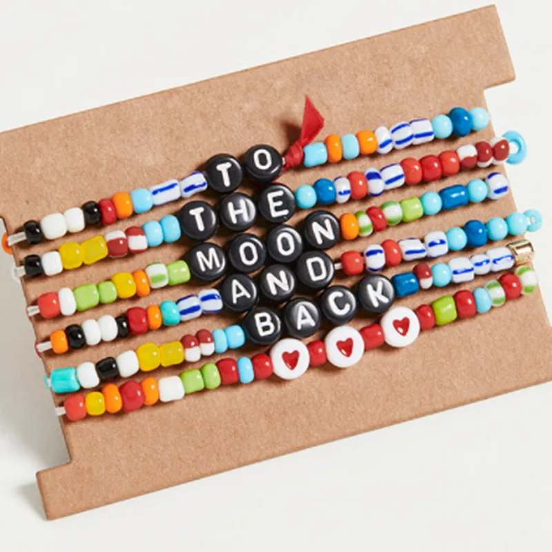 Женский креативный браслет с бусинами в богемном стиле ювелирное изделие из