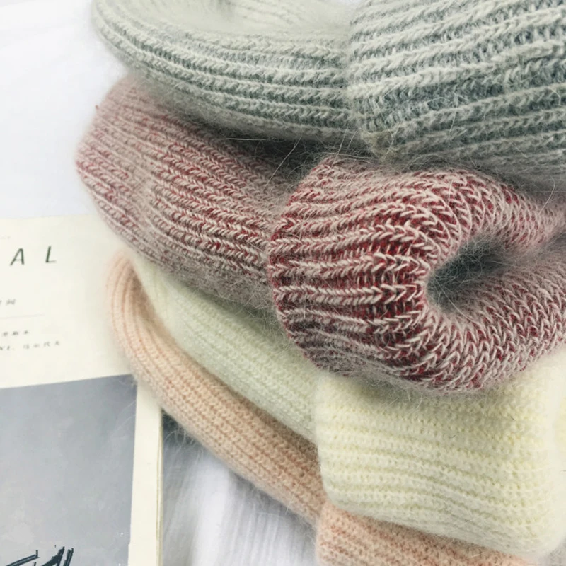 

Autumn winter rabbit hair Winter skullies Hat fashion warm beanies hats casual women solid adult rabbit caps cover head