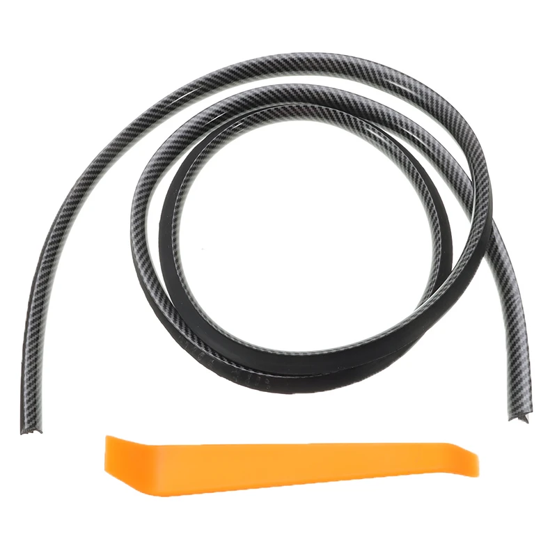 

160cm Universal Car Dashboard Sealing Strip Car Stickers Sound Insulation Rubber Dustproof Strip For Toyota BMW Carbon Fiber