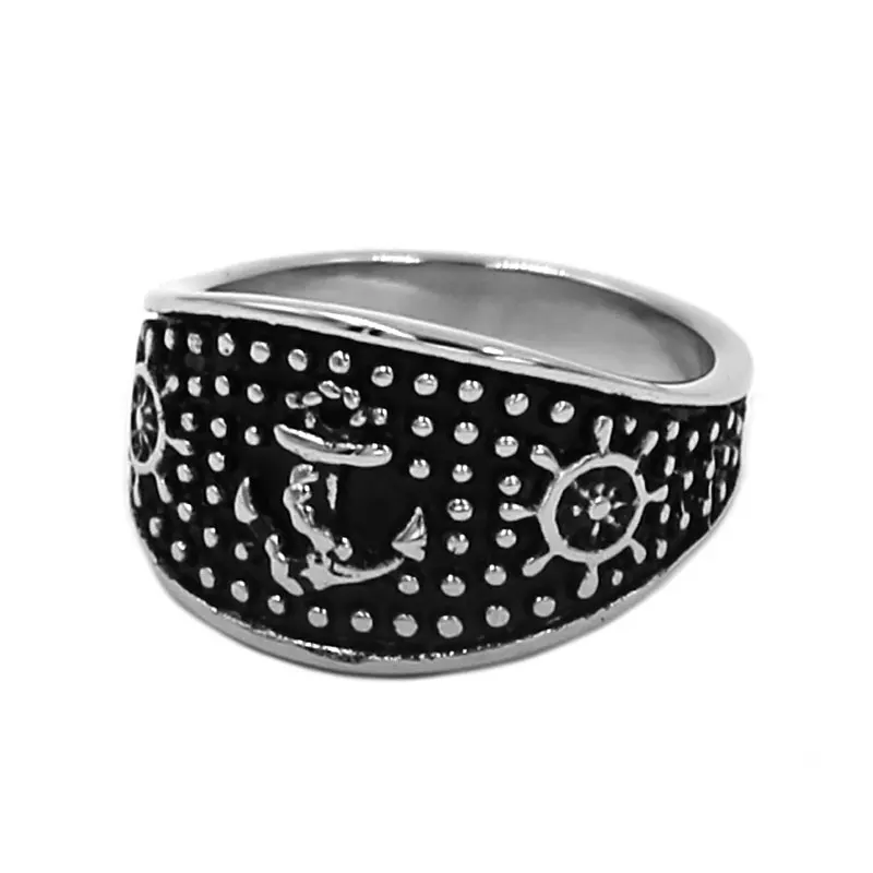 Оптовая торговля Парусный руль якорь байкерское кольцо ювелирные изделия из