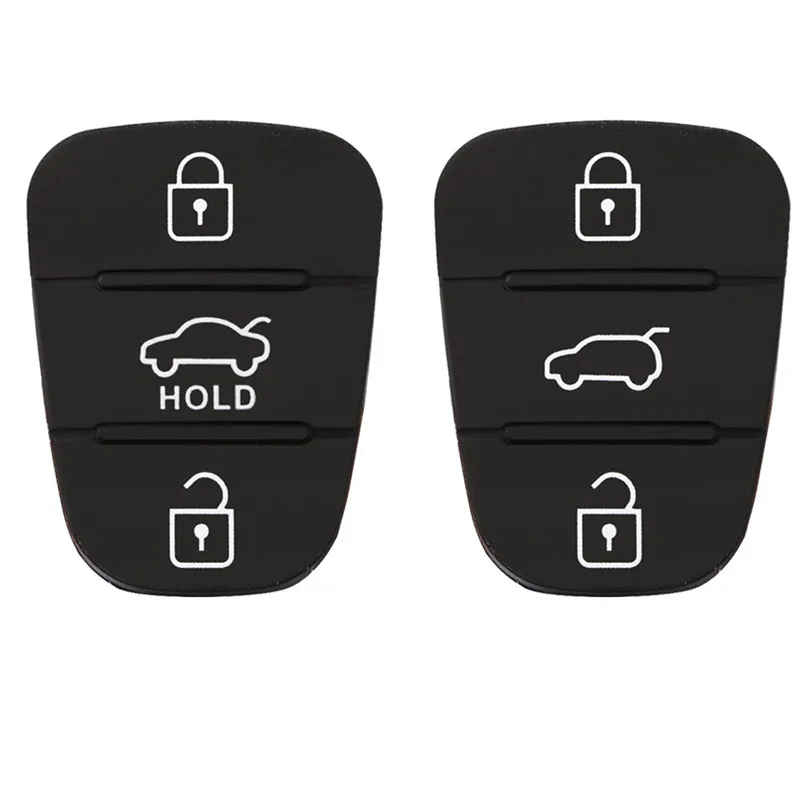 Rubber Button Pad Car Key Shell Replacement Fit For Kia Rio Ceed Flip Remote Hyundai Solaris Accent Tucson l10 l20 l30 #292109 | Автомобили