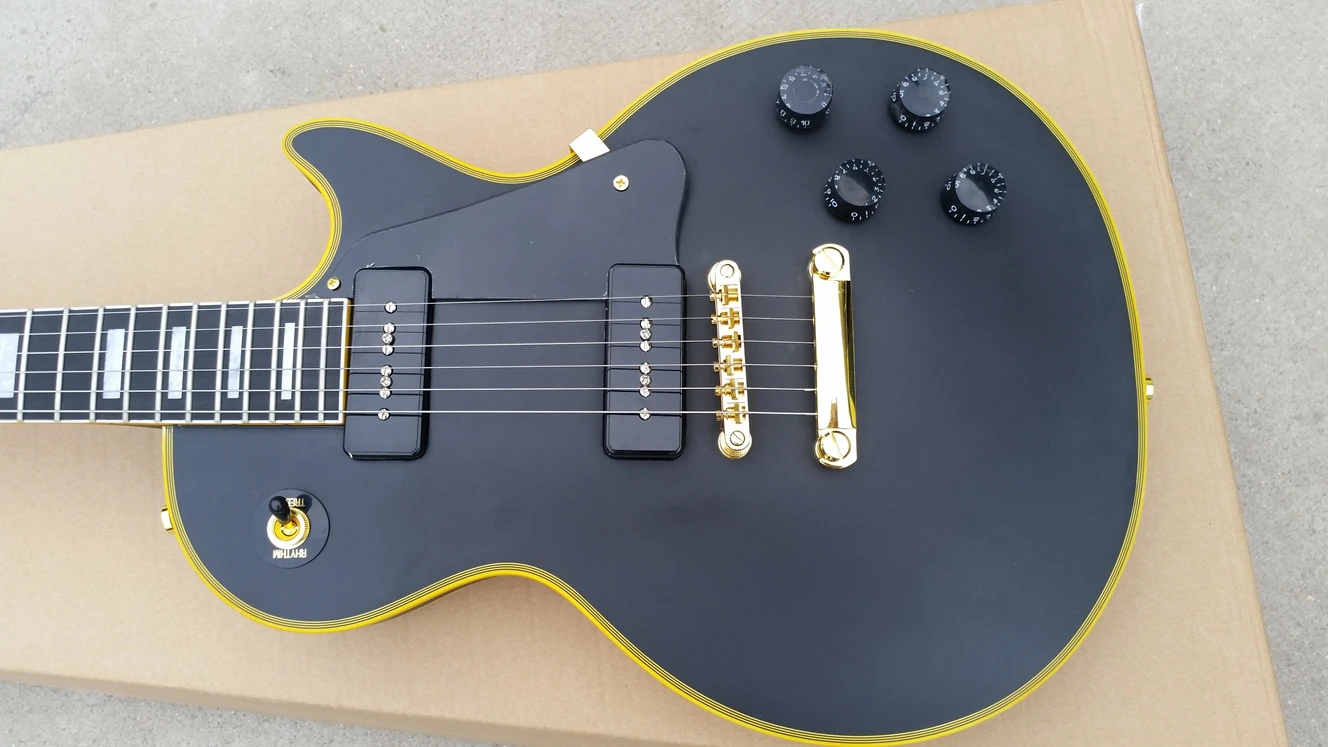 

high quality electric guitar ebony wood fingerboard 22 fret matte black color you can custom made all kind of guitars