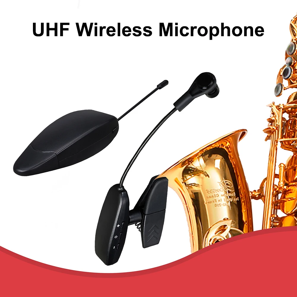 Professional UHF Wireless Saxophone Microphone System Wind Instrument Accessories for Stage Performance | Спорт и развлечения