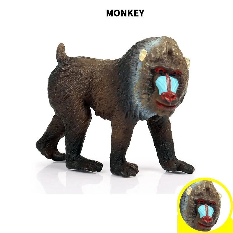 

PVC Model Wild Animal Simulation Monkey Orangutan Finished Goods Collection Cognition Toy for Children