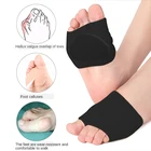 2 шт = 1 пара носков с резьбой для переднего отдела стопы утолщение коврик для большого пальца вальгусной деформации выпрямить супер мягкая обувь с нескользящей подошвой; Туфли на высоком каблуке подушки ортопедические Товары