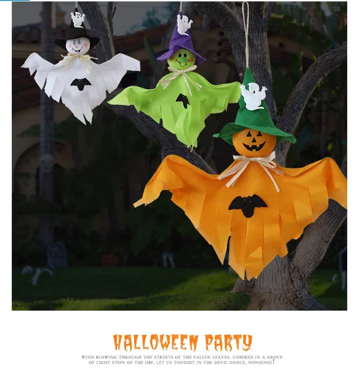 

1pc Halloween Ghost Hanging Decoration Indoor Outdoor Specter Party Ornament Utility Pendant Props Halloween Event Party Deco