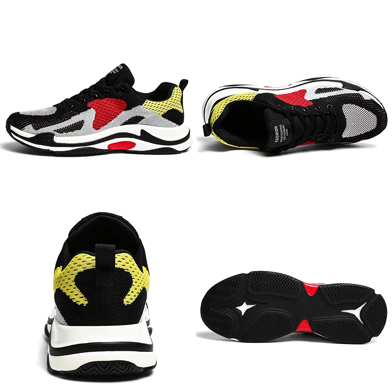 

Spring Low-top Outdoor Sneakers Four Seasons Breathable Mesh Sports Running Shoes Fashion Splicing Casual Walking Men's Shoes
