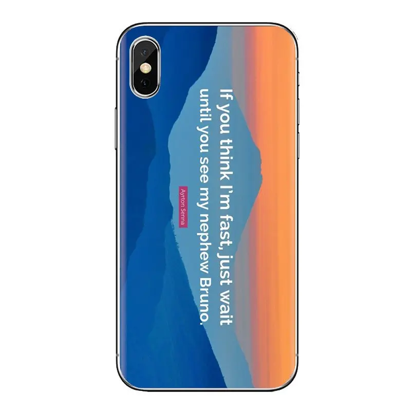 TPU Case For Huawei G7 G8 P7 P8 P9 Lite Honor 4C 5X 5C 6X Mate 7 8 9 Y3 Y5 Y6 II 2 Pro 2017 Ayrton Senna Drive Racing Star quote |