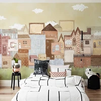 custom any size mural wallpaper childrens house color hand painted tv background wall decor modern creative papel de parede 3 d