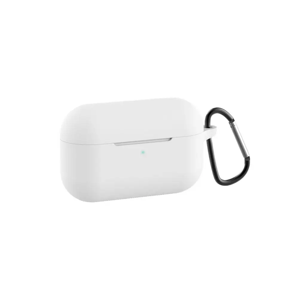 Силиконовый чехол Защитный чехол для Apple Airpods pro TWS blutooth наушники мягкий Air pods pro защитный чехол s крюк для наушников - Цвет: White with sling