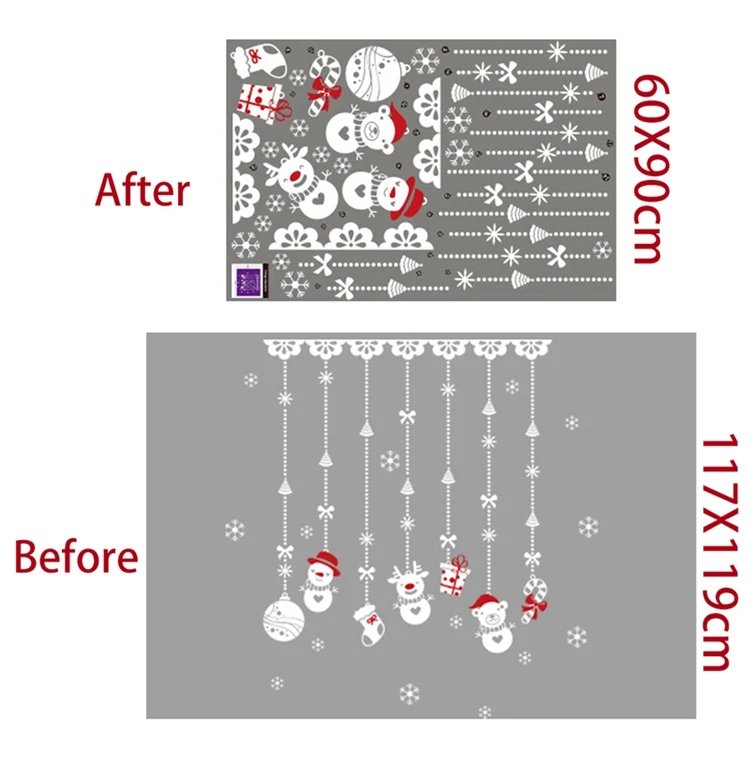 Hanging Snowman QIFU, наклейки на окна, подвесные рождественские украшения для дома,, натальный Рождественский венок на елку, Санта Клаус, рождественские подарки, украшения - Цвет: Hanging Snowman