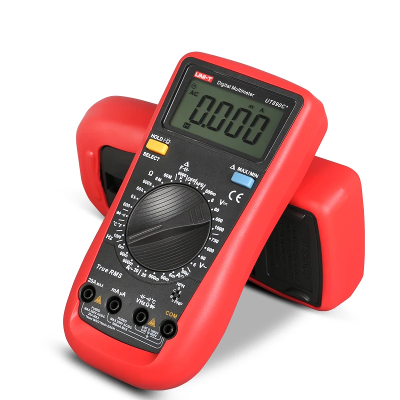 Uni-t Цифровой мультиметр True RMS UT890C UT890C+ UT890D+ ручной диапазон AC DC Частота, емкость, температура измерительный прибор с подсветкой