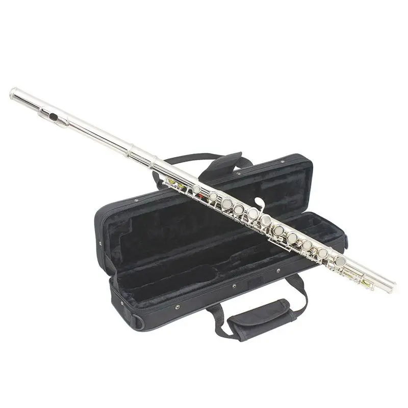 Новинка Западный концертный серебрянный флейта покрытый 16 отверстиями Золотой C