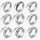 Кольцо для беспокойства для женщин, вращающееся кольцо из нержавеющей стали для спиннера, свободно вращающееся, антистрессовые аксессуары для мужчин