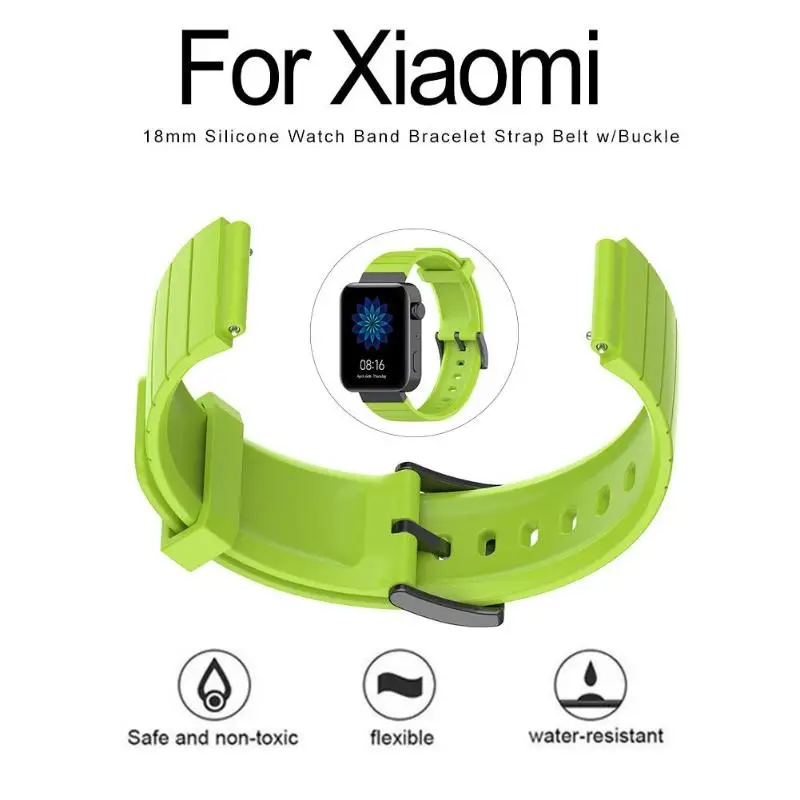 18 мм силиконовый ремешок для часов с пряжкой умных Xiaomi|Ремешки часов| |