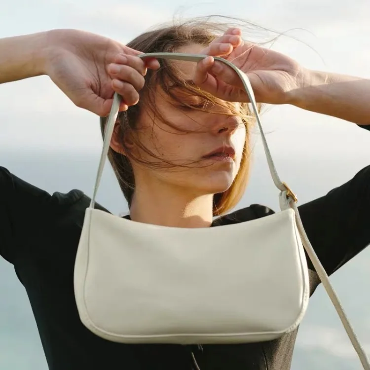 

Mini Armpit Bag Women Casual Shoulder Bag Women 2021 New Fashion Underarm Bag Female PU Leather Solid Color Handbag Baguette Bag