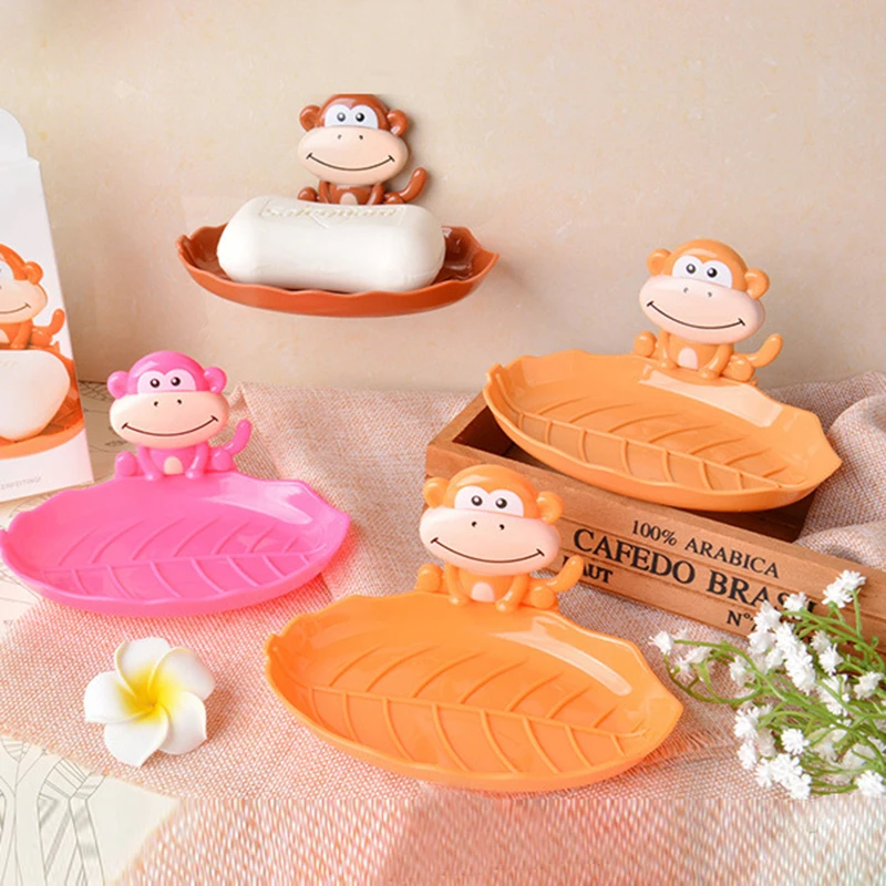 Переносной держатель для мыла с мультяшными животными без бурения Настенный