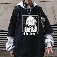 anime my hero academia printed hoodie unisex funny long sleeve himiko toga oversize hip hop sweatshirt