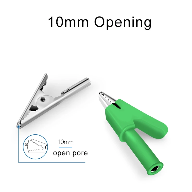 10 шт./лот 4 мм разъем батарея с высоким током чистая медь Аллигатор зажим открытие