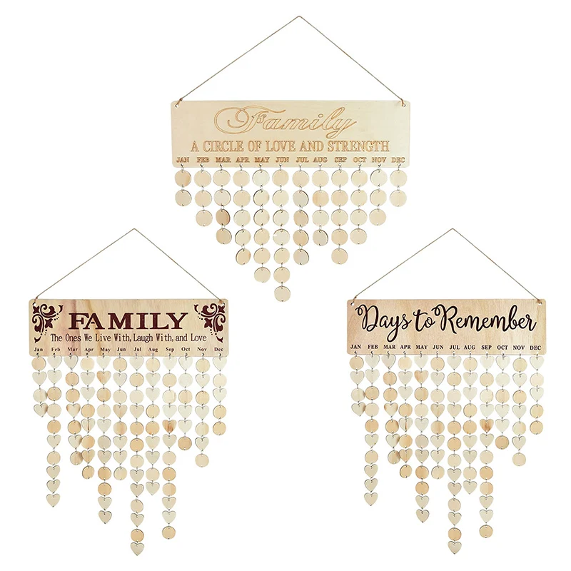 Деревянная доска с календарем для дня рождения &quotсделай сам&quot | Дом и сад