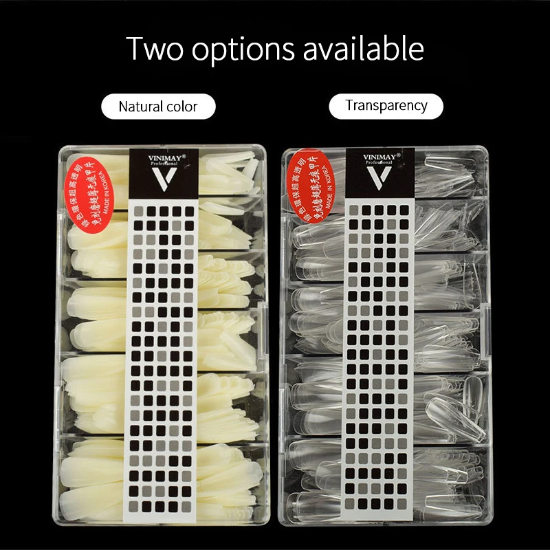 

Hot 500pcs White Clear Natural French False Acrylic Nail Tips Fullf Cover Tips Fake Nails UV Gel Manicure Fake Nail Tips