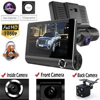 new 4 0 inch 1080p 3 lens full hd car dvr camera 170 degree rearview car dash camera g sensor auto car camera recorder 2019 df