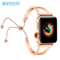 jewelry stainless steel strap 38mm 40mm 42mm 44mm for apple watch band women wristband for iwatch series 4321 bracelet