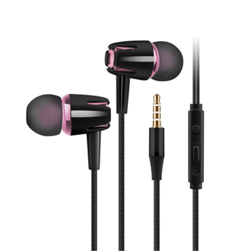 

3.5mm Wired Headphone With Hi-Fi Mic Adjustable Volume Subwoofer Earbud Earphone Music Sport Gaming Headset