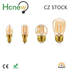 Ретро Светодиодная лампа накаливания E14 E27 220V 1W теплый белый C7 C35 C35T T45 ST45 T22 G40 декоративная Регулируемая винтажная лампа Эдисона