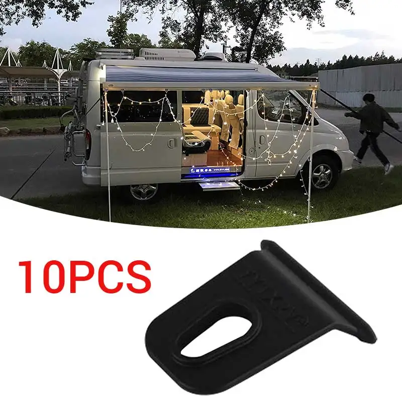 

10X Universal White RV Awning Hook Hanging Clothes Party Light Holder For Caravan Camper Outdoor Camping Survival Hiking Travel