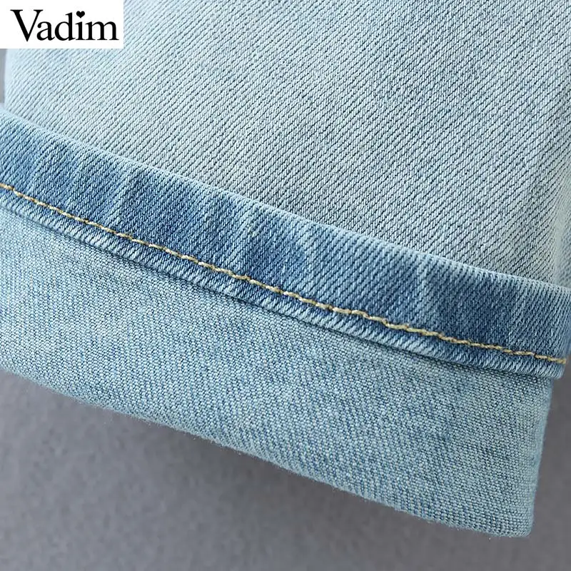 Vadim женские джинсы в стиле ретро с карманами шикарный дизайн на молнии Женские