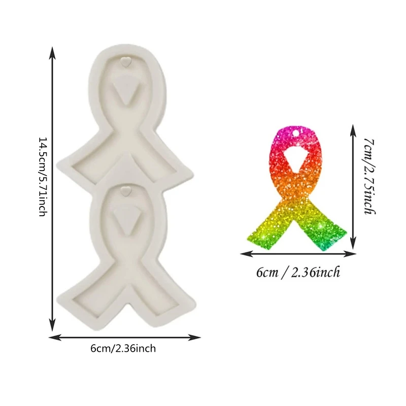 

13MC DIY Crafts Shiny Keychain Pendant Casting Silicone Mould Jewelry Decorations Making Tools Crystal Epoxy Resin Mold