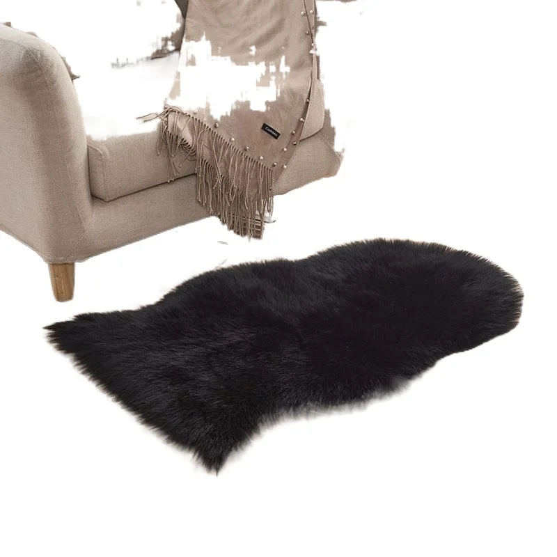 

Mmermind Artificial Hairy Carpet Living Room Bedroom Rugs Skin Fur Plain Fluffy Area Rugs Washable Bedroom YG86#