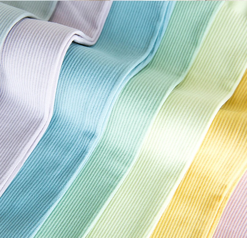 2020 яркие однотонные весенние бархатные детские колготки для девочек полосатые